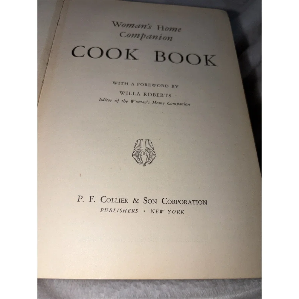 Vtg Womans Home Companion Cook Book 1943 P.F. Collier & Son Cookbook Hardback‎